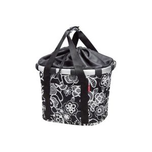 Panier avant KLICKFIX BikeBasket fleur noir