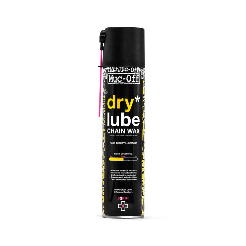 Lubrifiant chaine pour conditions sèches MUC-OFF "Dry Lube Chain Wax" 400 ml