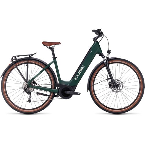 Vélo électrique CUBE Touring Hybrid ONE 625 Easy Entry darkgreen'n'green