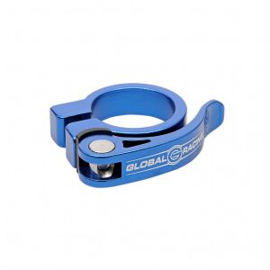 Collier de selle GLOBAL RACING 25,4 mm bleu