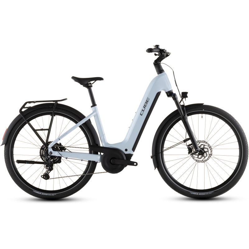 Vélo électrique CUBE Touring Hybrid ONE 600 Glacier'n'reflex Easy Entry